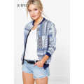 Metallic Bomber Sport Frauen Jacke